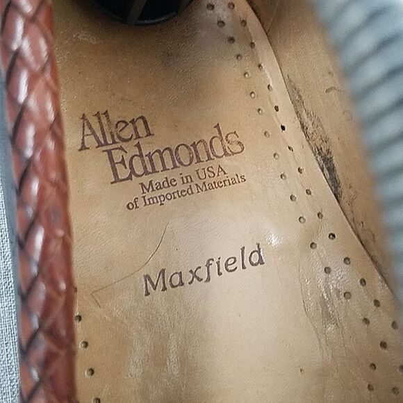 Allen Edmonds Maxfield men\'s dress tassel loafers size 11 black brown USA made main image 9